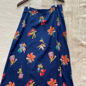 Madewell Printed Silk Maxi Skirt